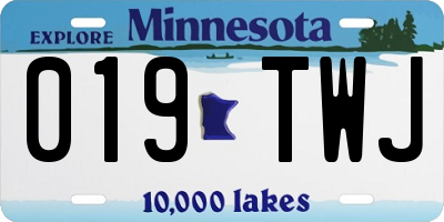 MN license plate 019TWJ