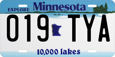 MN license plate 019TYA