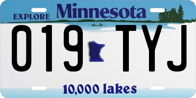 MN license plate 019TYJ