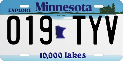 MN license plate 019TYV