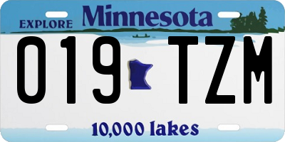 MN license plate 019TZM