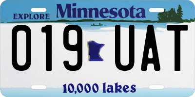 MN license plate 019UAT
