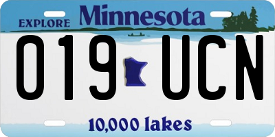 MN license plate 019UCN