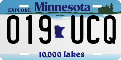 MN license plate 019UCQ