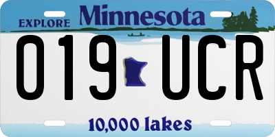 MN license plate 019UCR