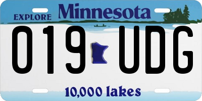 MN license plate 019UDG