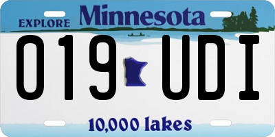 MN license plate 019UDI