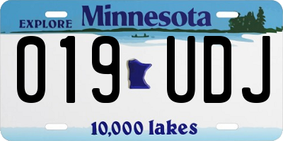MN license plate 019UDJ