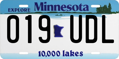 MN license plate 019UDL