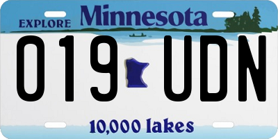 MN license plate 019UDN