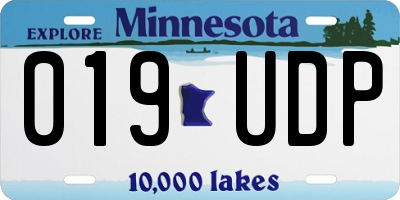 MN license plate 019UDP