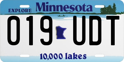 MN license plate 019UDT