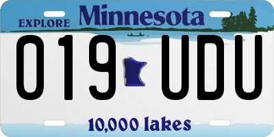 MN license plate 019UDU