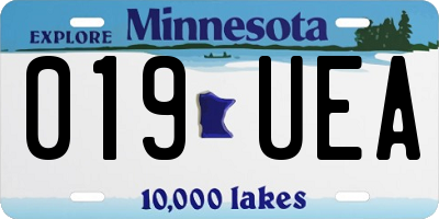 MN license plate 019UEA