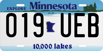 MN license plate 019UEB