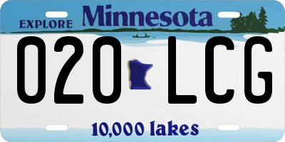 MN license plate 020LCG