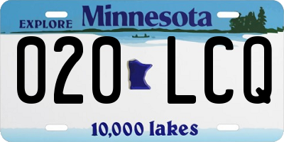 MN license plate 020LCQ