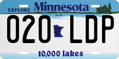 MN license plate 020LDP