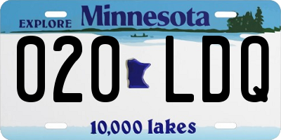 MN license plate 020LDQ