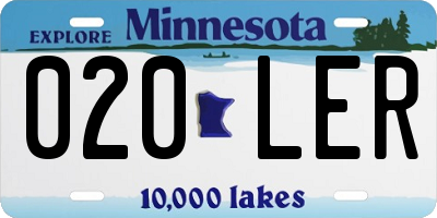 MN license plate 020LER