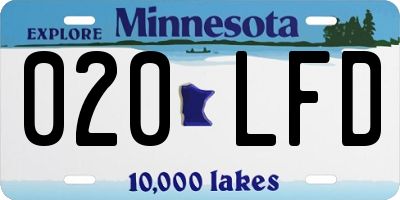 MN license plate 020LFD