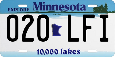 MN license plate 020LFI