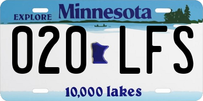MN license plate 020LFS