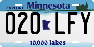 MN license plate 020LFY