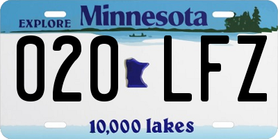 MN license plate 020LFZ