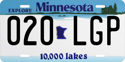 MN license plate 020LGP
