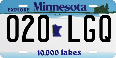 MN license plate 020LGQ