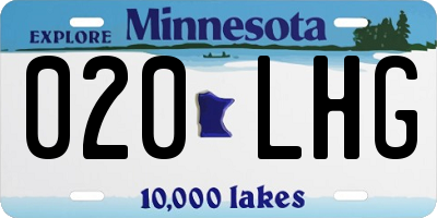 MN license plate 020LHG