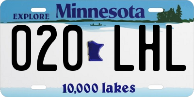 MN license plate 020LHL