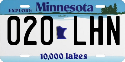 MN license plate 020LHN