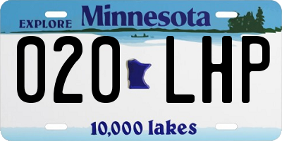 MN license plate 020LHP