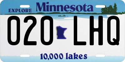 MN license plate 020LHQ