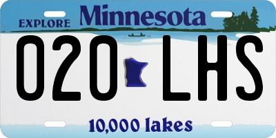 MN license plate 020LHS