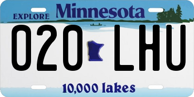 MN license plate 020LHU