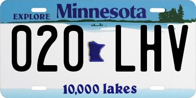 MN license plate 020LHV