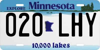 MN license plate 020LHY