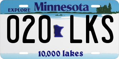 MN license plate 020LKS