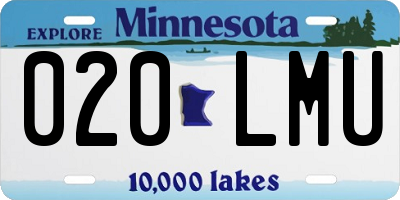 MN license plate 020LMU