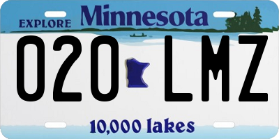 MN license plate 020LMZ