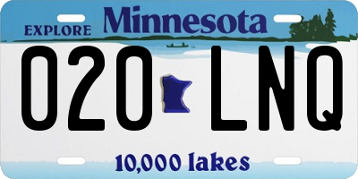 MN license plate 020LNQ