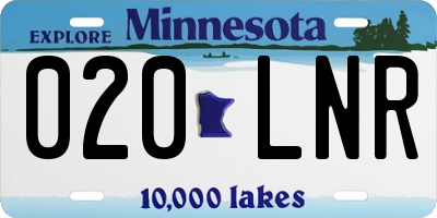 MN license plate 020LNR