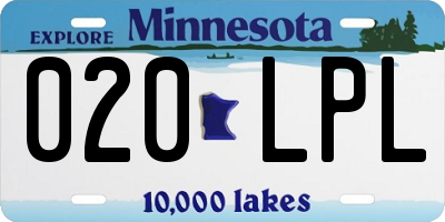 MN license plate 020LPL