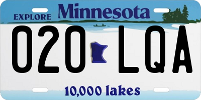 MN license plate 020LQA