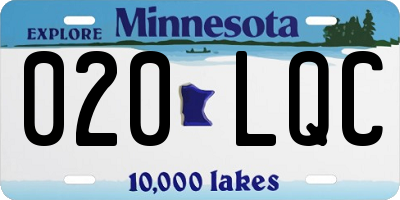 MN license plate 020LQC
