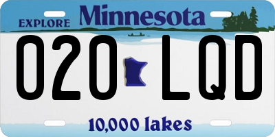 MN license plate 020LQD