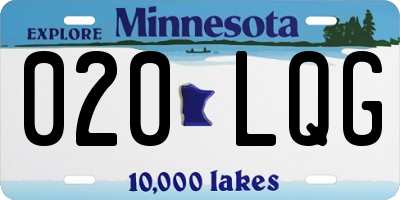 MN license plate 020LQG